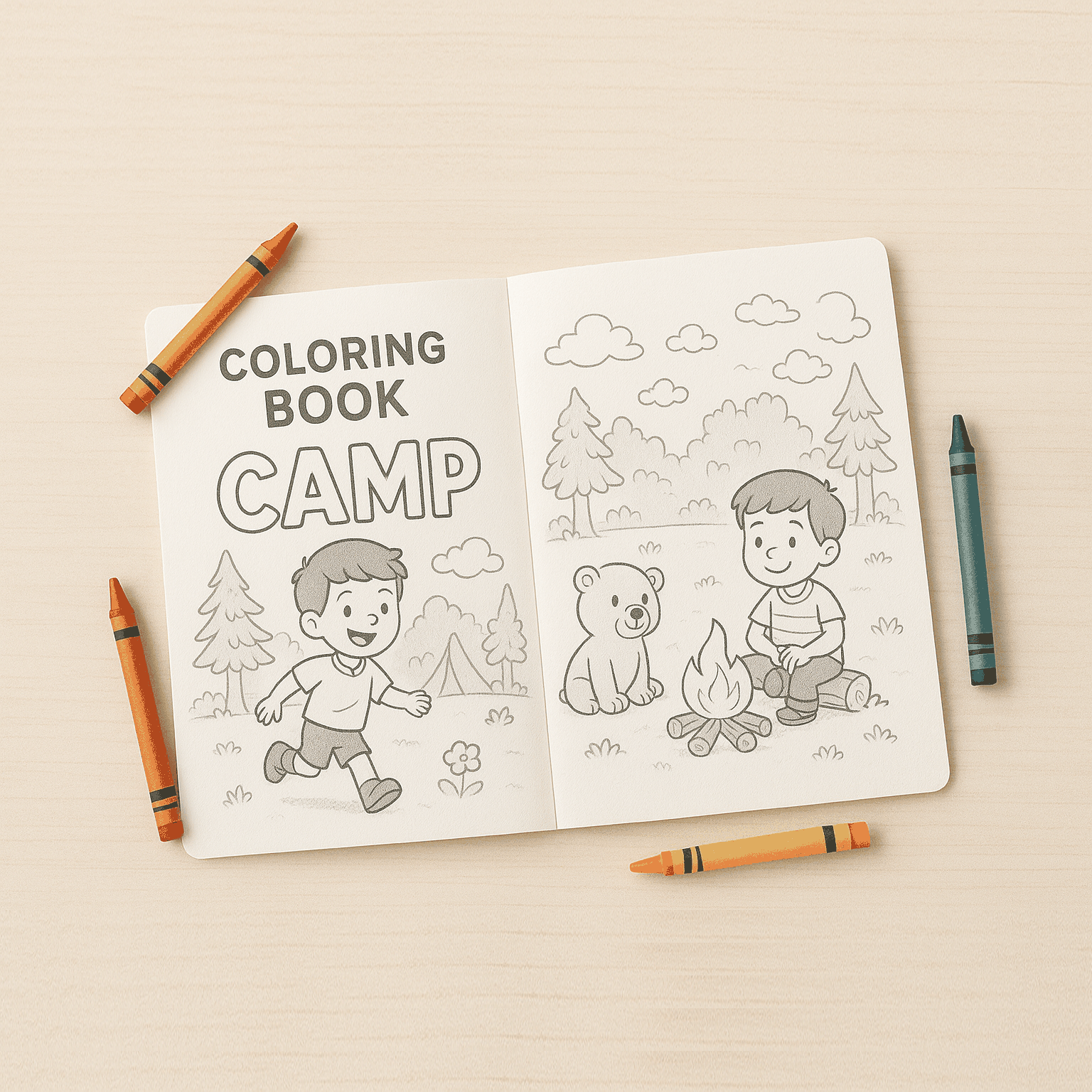 Child holding a Custom Storybook Coloring Book with a personalized cover and black-and-white pages ready to color.